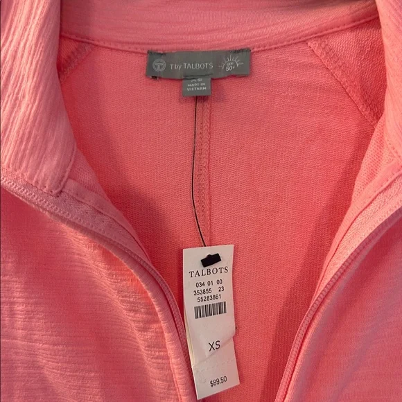 T by Talbots baby pink full zip ladies active jacket size Small athleisure New - Picture 4 of 6